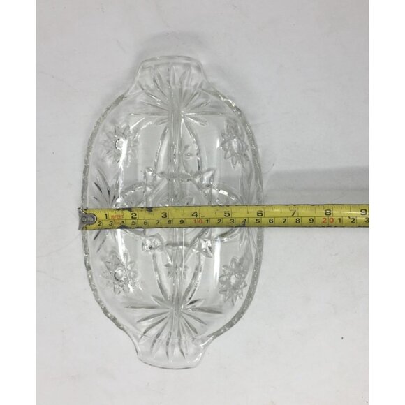 Vintage Anchor Hocking Sectioned Clear Glass Relish Dish - Picture 6 of 6